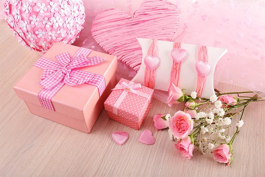 unique pink wedding favour gift boxes